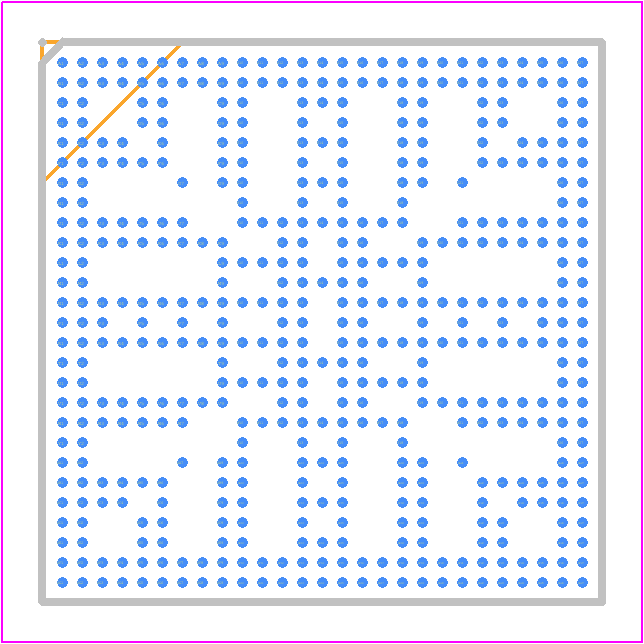 MIMX8MM1DVTLZAA - NXP PCB footprint - BGA - BGA - LFBGA486