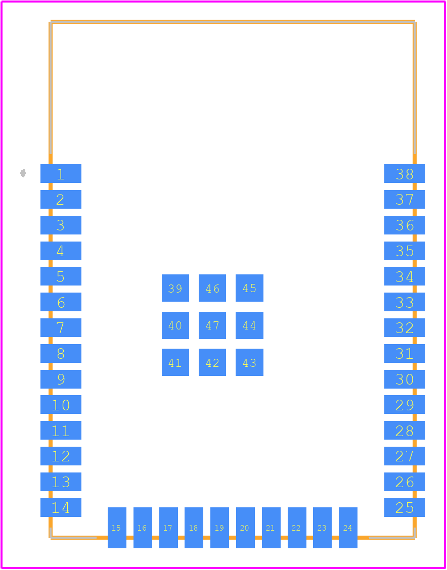 ESP32-WROOM-32U (4MB) - Espressif Systems PCB footprint - Other - Other - ESP32-WROOM-32U (4MB)-1