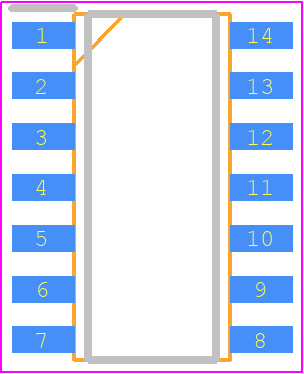 2ED21824S06JXUMA1 - Infineon PCB footprint - Small Outline Packages - Small Outline Packages - 14- Lead DSO (2ED21824S06J)