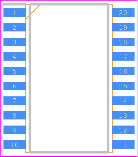 STM8S103F3M6TR - STMicroelectronics PCB footprint - Small Outline Packages - Small Outline Packages - SO-20_2022