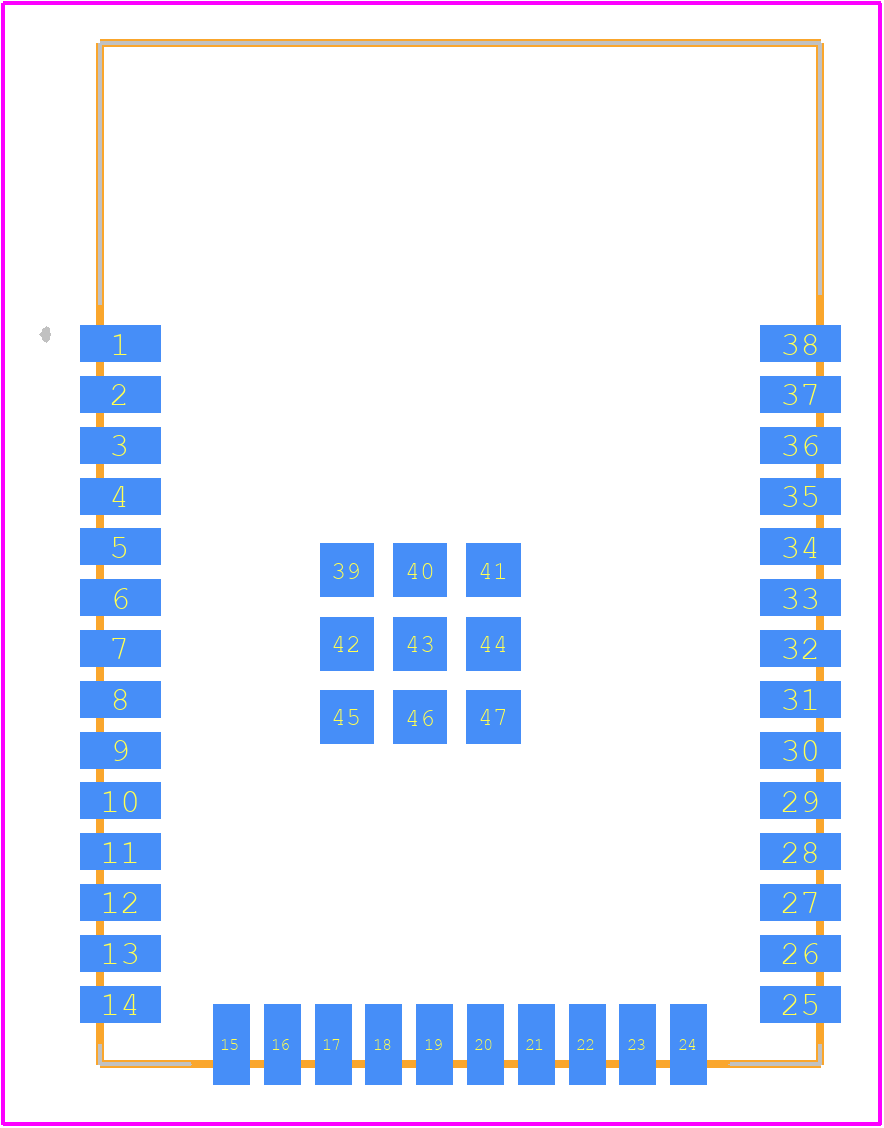 ESP32-WROOM-32E (8MB) - Espressif Systems PCB footprint - Other - Other - ESP32-WROOM-32E (8MB)-3