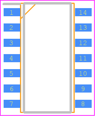 BU4066BCF-E2 - ROHM Semiconductor PCB footprint - Small Outline Packages - Small Outline Packages - SOP14_2023
