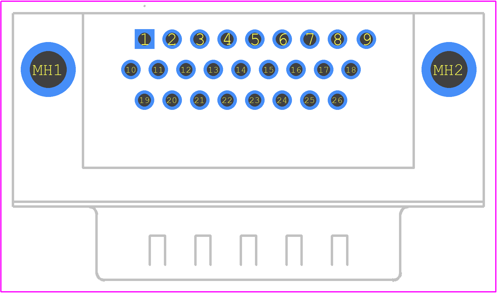 K66X-A26P-N - Kycon PCB footprint - Other - Other - K66X-A26P-N-2