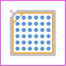ST25R3916-BWLT - STMicroelectronics PCB footprint - BGA - BGA - WLCSP36-3