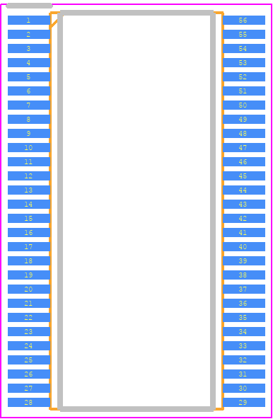 PCA9698DGG,518 - NXP PCB footprint - Small Outline Packages - Small Outline Packages - TSSOP56: plastic thin shrink small outline package; 56