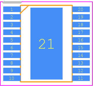 LT1970AFC - Analog Devices PCB footprint - Small Outline Packages - Small Outline Packages - ep(TSSOP)-