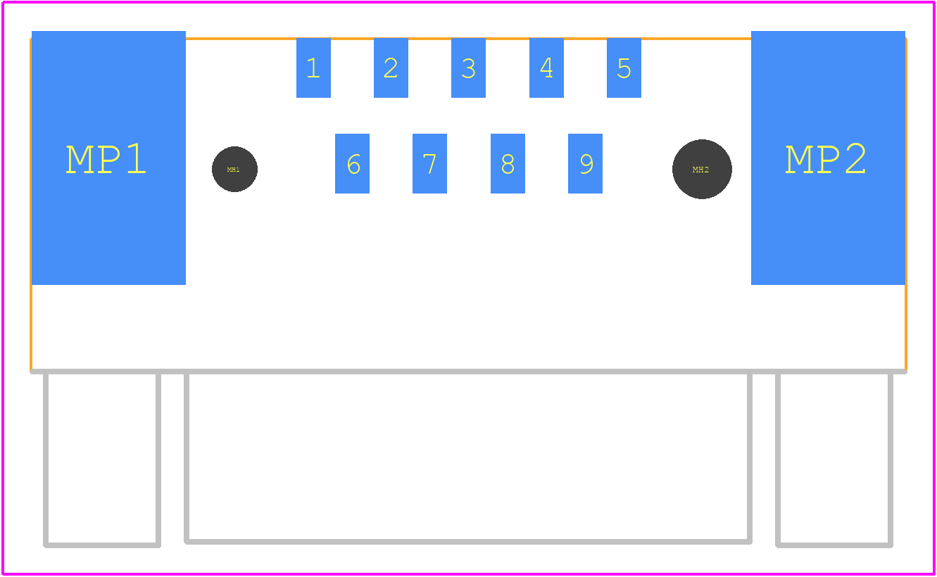 09551666821741 - HARTING PCB footprint - Other - Other - 09551666821741-2