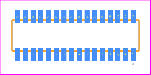 CLE-116-01-F-DV - SAMTEC PCB footprint - Other - Other - CLE-116-01-X-DV