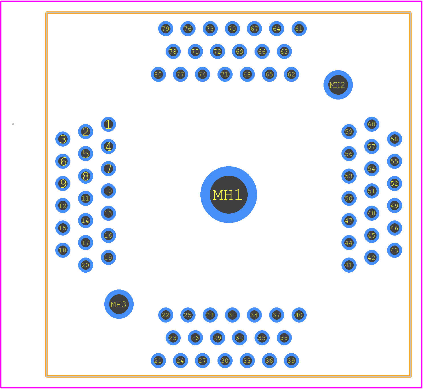 IC357-0804-003P - Yamaichi PCB footprint - Other - Other - IC357-0804-003P-2