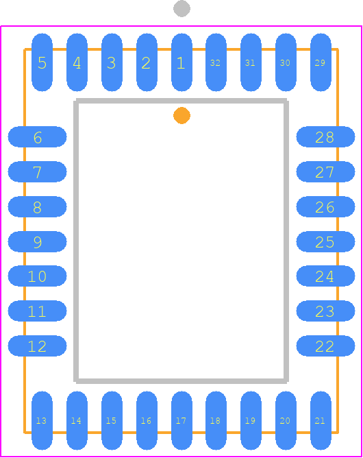 AS29CF040-55CCIN - Alliance Memory PCB footprint - Plastic Leaded Chip Carrier - Plastic Leaded Chip Carrier - PLCC 32L