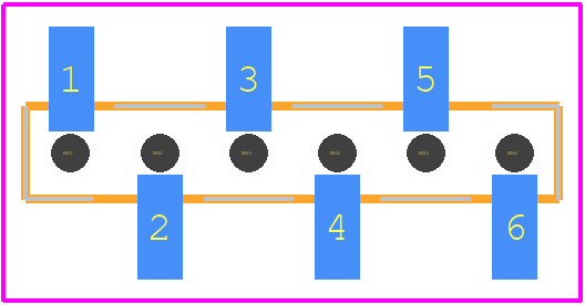 2307813-6 - TE Connectivity PCB footprint - Other - Other - 2307813-6-2