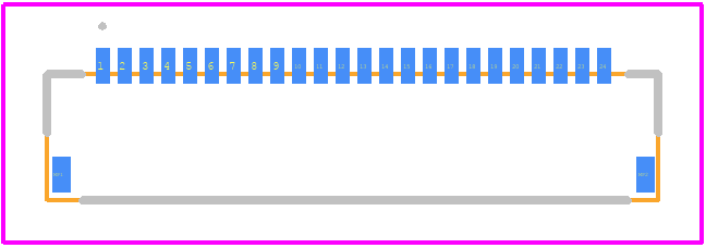 FFC2B28-24-G - GCT (GLOBAL CONNECTOR TECHNOLOGY) PCB footprint - Other - Other - FFC2B28-24-G-3