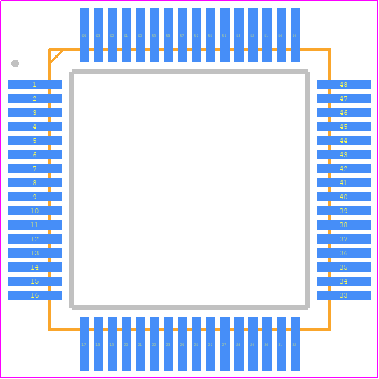 SII164CTG64 - Lattice Semiconductor PCB footprint - Quad Flat Packages - Quad Flat Packages - MS-026ACD