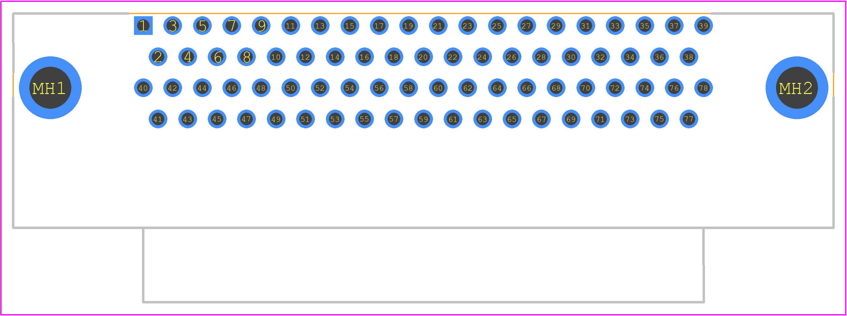 09565625813 - HARTING PCB footprint - Other - Other - 09565625813-3