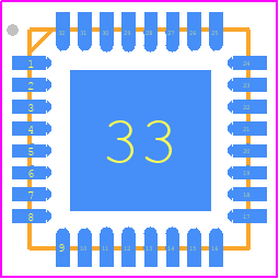 PM6681ATR - STMicroelectronics PCB footprint - Quad Flat No-Lead - Quad Flat No-Lead - VFQFPN 5 x 5 x 1.0, 32 lead, pitch 0.50