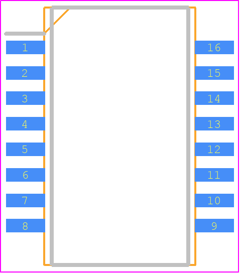 ADUM6403ARIZ-RL - Analog Devices PCB footprint - Small Outline Packages - Small Outline Packages - RI-16-2