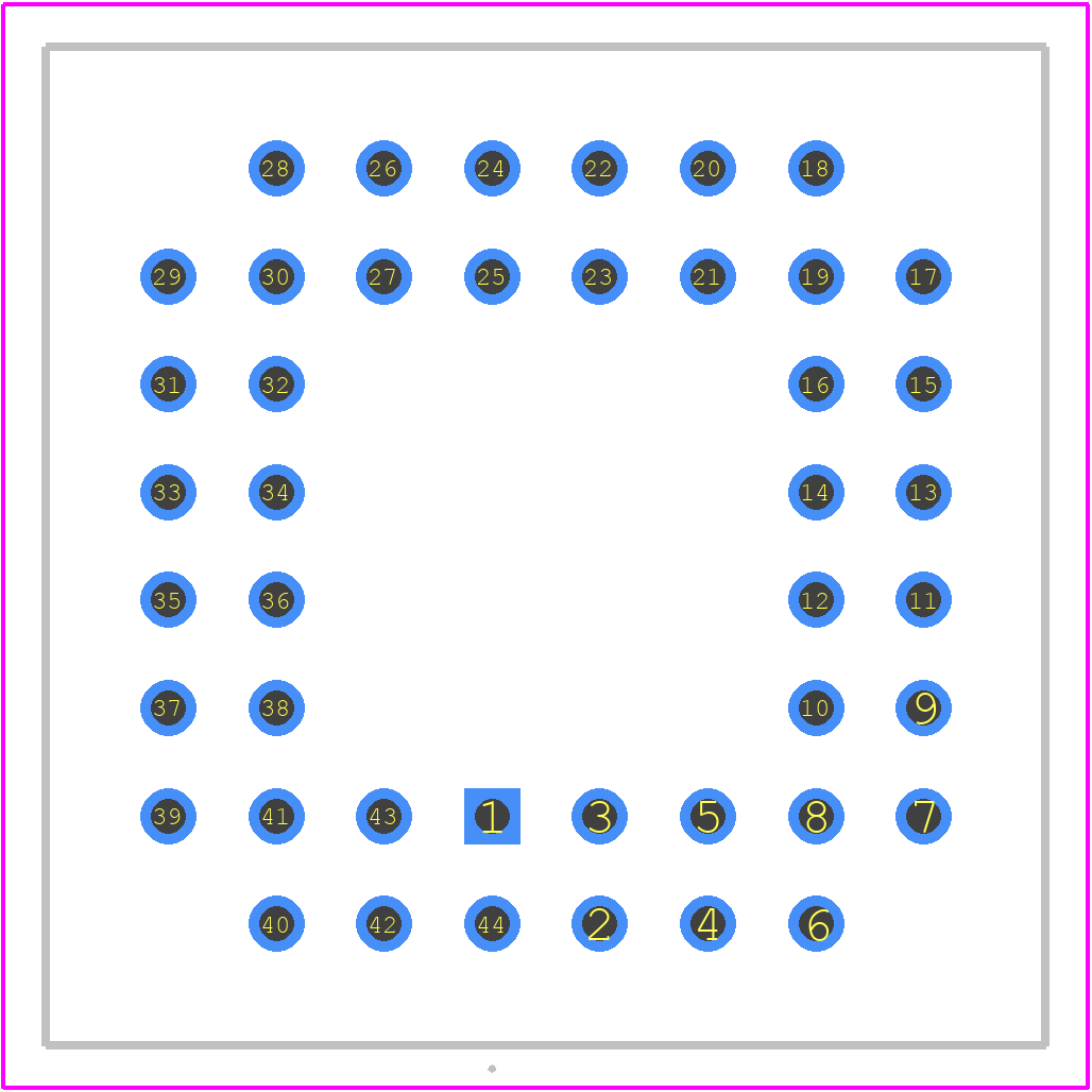 PLCC-44-AT - Adam Tech PCB footprint - Other - Other - PLCC-44-AT-1