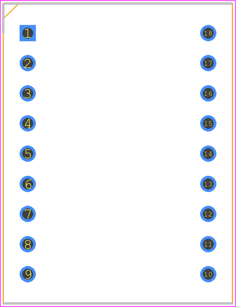 MAN6710 - Everlight PCB footprint - Dual-In-Line Sockets - Dual-In-Line Sockets - 18-DIP