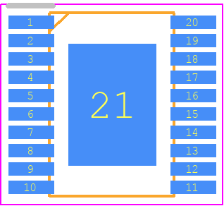 PM8803TR - STMicroelectronics PCB footprint - Small Outline Packages - Small Outline Packages - HTSSOP20-