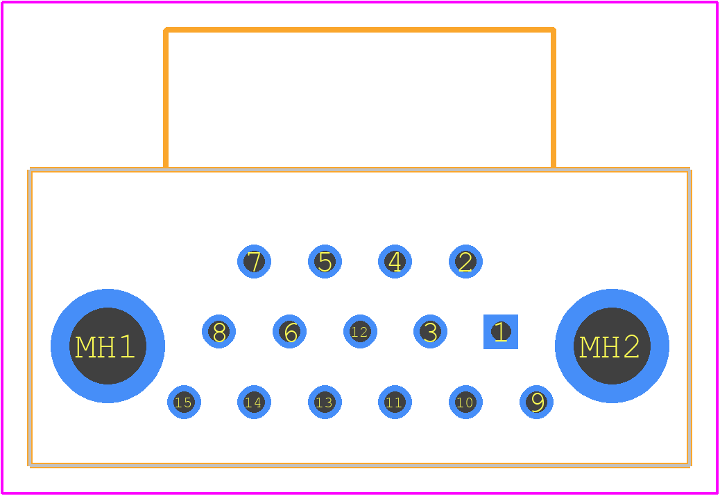 MDM-15SCBR - ITT CANNON PCB footprint - Other - Other - MDM-15SCBR-1