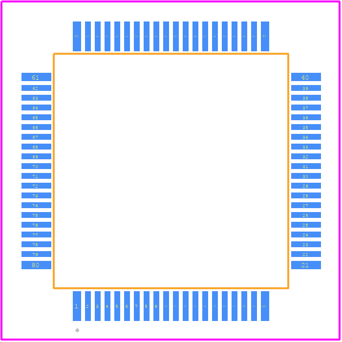LPC4074FBD80,551 - NXP PCB footprint - Other - Other - SOT315-1