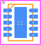 ADL6012ACPZN-R7 - Analog Devices PCB footprint - Small Outline No-lead - Small Outline No-lead - 10-Lead Lead Frame Chip Scale