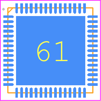 XVF3510 - XMOS PCB footprint - Quad Flat No-Lead - Quad Flat No-Lead - QFN_60