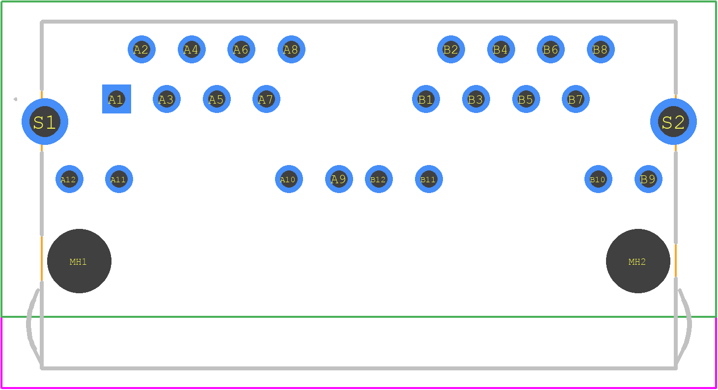 RJSBE538GC2 - Amphenol Communications Solutions PCB footprint - Other - Other - RJSBE538GC2-5