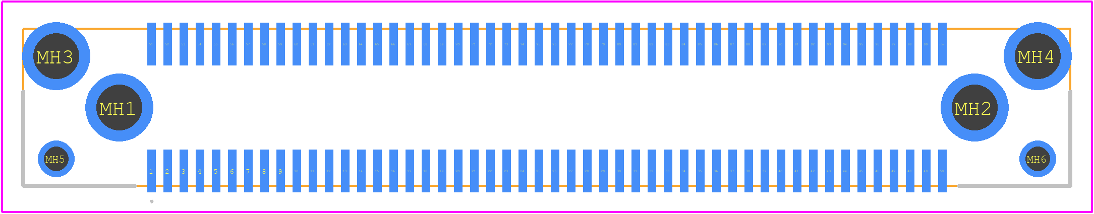 FX18-100P-0.8SV(30) - Hirose PCB footprint - Other - Other - FX18-100P-0.8SV(30)-5