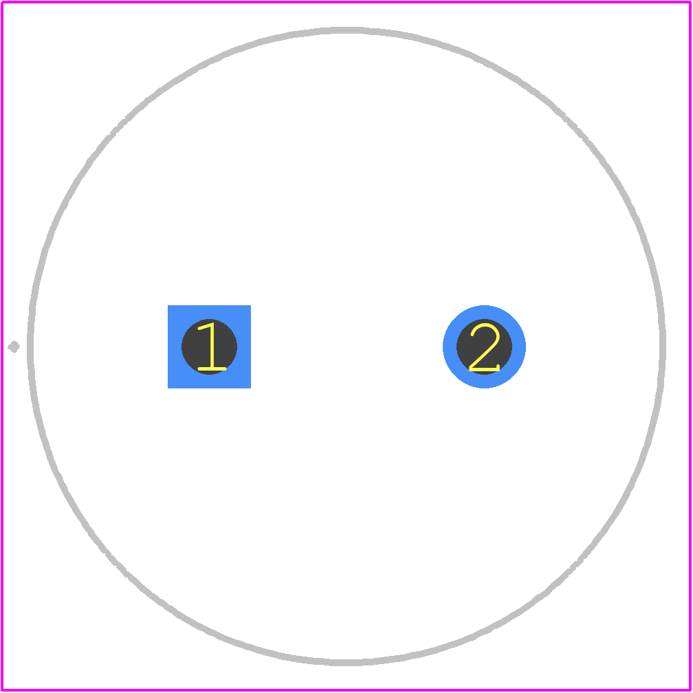 MAL225753471E3 - Vishay PCB footprint - Other - Other - MAL (22 x 40)