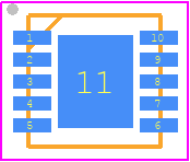 LM2751SD-B/NOPB - Texas Instruments PCB footprint - Small Outline No-lead - Small Outline No-lead - DSC0010A