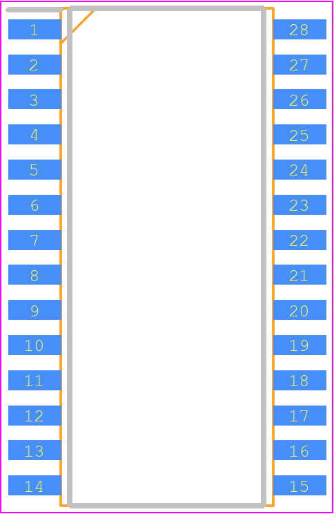 PT2314 - PTC(Princeton Tech) PCB footprint - Small Outline Packages - Small Outline Packages - SOP28