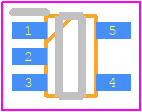 MC74VHC1G07DFT1 - onsemi PCB footprint - SOT23 (5-Pin) - SOT23 (5-Pin) - SOT-353