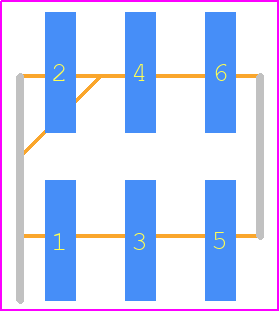 2842144-3 - TE Connectivity PCB footprint - Header, Unshrouded - Straight SMD Pin - Header, Unshrouded - Straight SMD Pin - 2842144-3