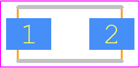 SMAJ160CA - Bourns PCB footprint - Diodes Moulded Non Polarised - Diodes Moulded Non Polarised - DO-214AC (SMA