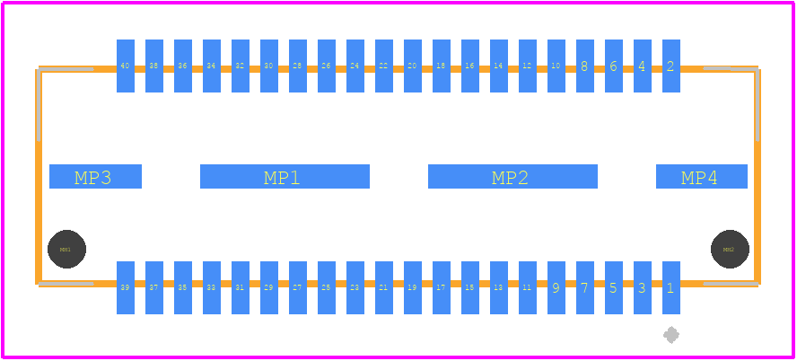 1658014-1 - TE Connectivity PCB footprint - Other - Other - 1658014-1-2
