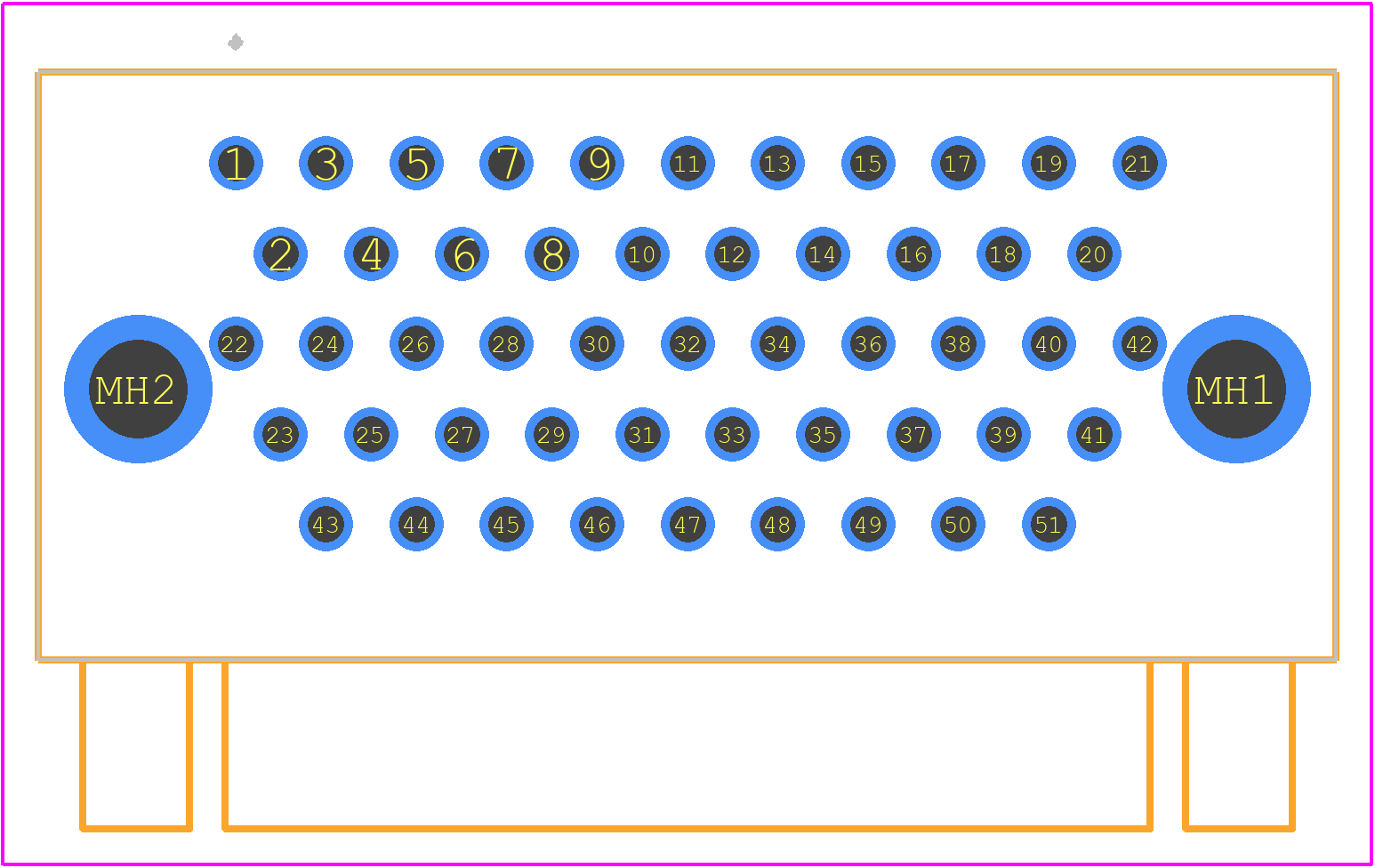 DCCM51PCBRPN - Cinch Connectivity Solutions PCB footprint - Other - Other - DCCM51PCBRPN-3