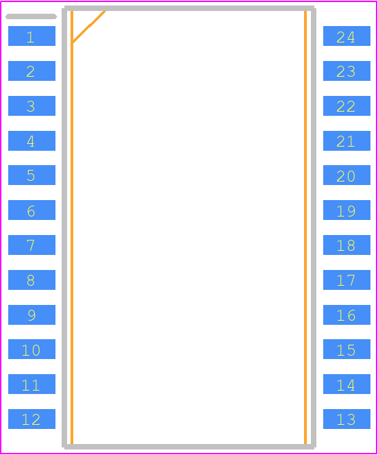 YM3433B-F - Yamaha PCB footprint - Small Outline Packages - Small Outline Packages - 24 PIN PLASTIC SOP