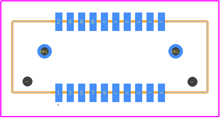 T1M-10-T-DV - SAMTEC PCB footprint - Other - Other - T1M-10-T-DV-1