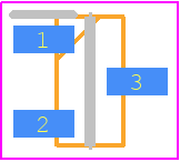 1SS351 - onsemi PCB footprint - SOT23 (3-Pin) - SOT23 (3-Pin) - SC−59 / CP3 CASE 318BJ ISSUE O