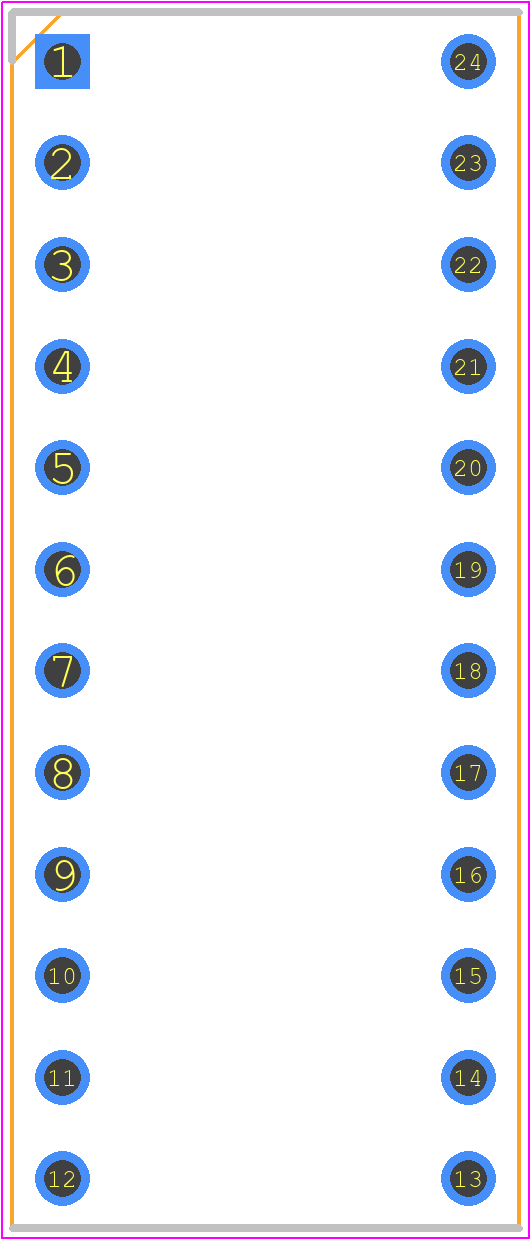 W30524/4 - WINSLOW ADAPTICS PCB footprint - Dual-In-Line Sockets - Dual-In-Line Sockets - W30524/4