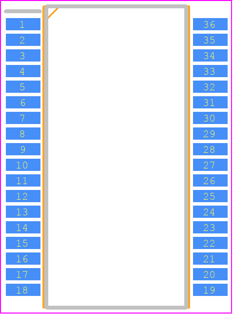 MAX782CBX+ - Analog Devices PCB footprint - Small Outline Packages - Small Outline Packages - 36-PIN PLASTIC  SHRINK  SMALL-OUTLINE