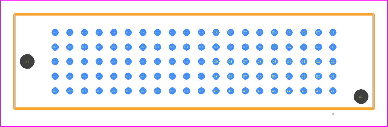 SEAF-20-06.5-S-05-2-A-K-TR - SAMTEC PCB footprint - Other - Other - SEAF-20-YY.Y-XXX-05-2-A-K-TR