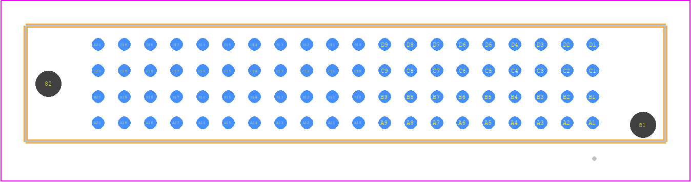 SEAF-20-06.0-L-04-2-A-K-TR - SAMTEC PCB footprint - Other - Other - SEAF-20-YY.Y-XXX-04-2-A-K-TR