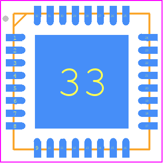 MC33882EPR2 - NXP PCB footprint - Quad Flat No-Lead - Quad Flat No-Lead - 7X70.85,0.65 PITCH