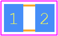 CC0805KRX7R9BB562 - KEMET PCB footprint - Capacitor Chip Non-polarised - Capacitor Chip Non-polarised - 0805  E0