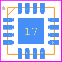 nRF21540-QDAA-R - Nordic Semiconductor PCB footprint - Quad Flat No-Lead - Quad Flat No-Lead - NRF2402G