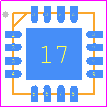 nRF21540-QDAA-R7 - Nordic Semiconductor PCB footprint - Quad Flat No-Lead - Quad Flat No-Lead - nRF21540-QDAA-R7