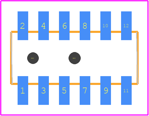 87368-1224 - Molex PCB footprint - Other - Other - 87368-1224-1