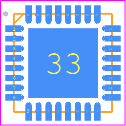 PDRV8706SRHBQ1 - Texas Instruments PCB footprint - Quad Flat No-Lead - Quad Flat No-Lead - VQFN (32)*-*